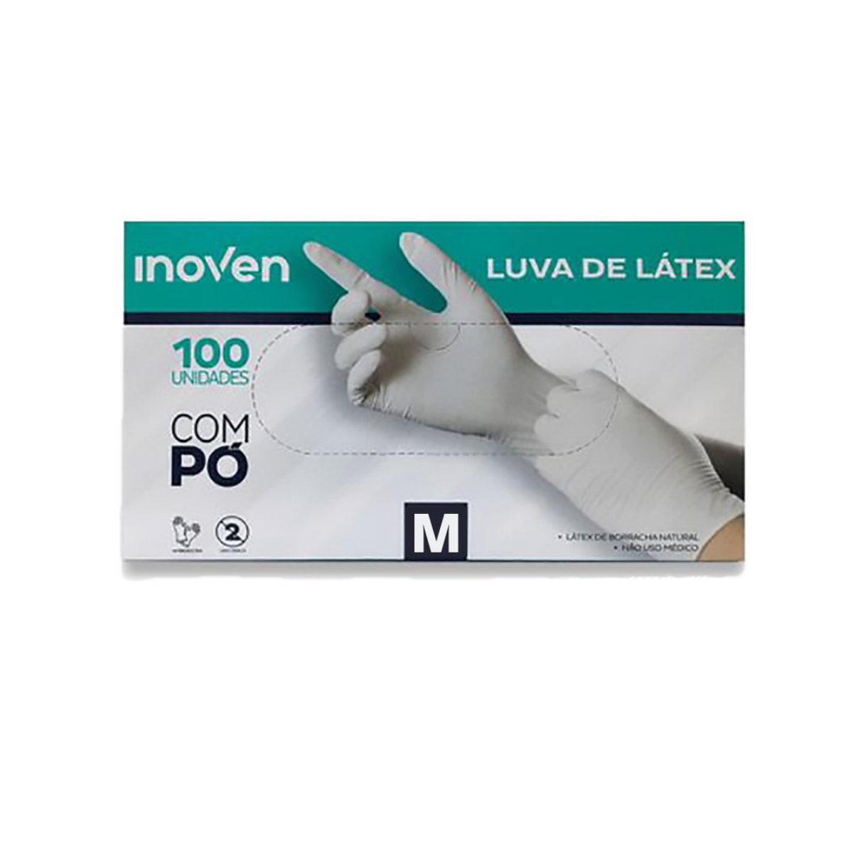 LUVAS DE PROCEDIMENTO DESCARTÁVEIS LATEX C/ PÓ CX. 100 UNID