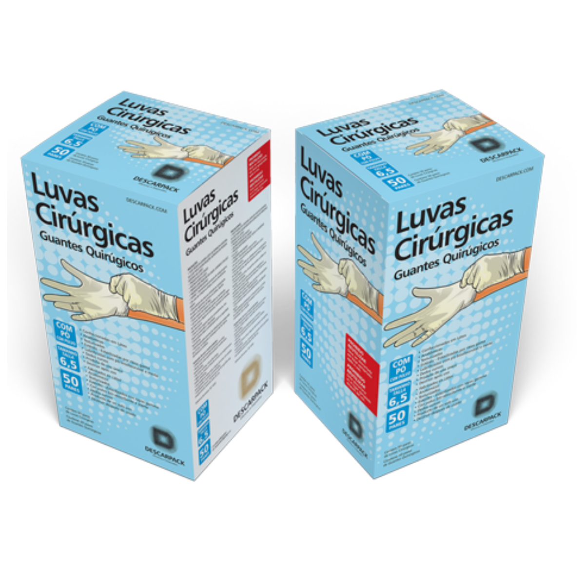 LUVAS CIRÚRGICAS ESTÉRIL COM PÓ CX.50 PARES